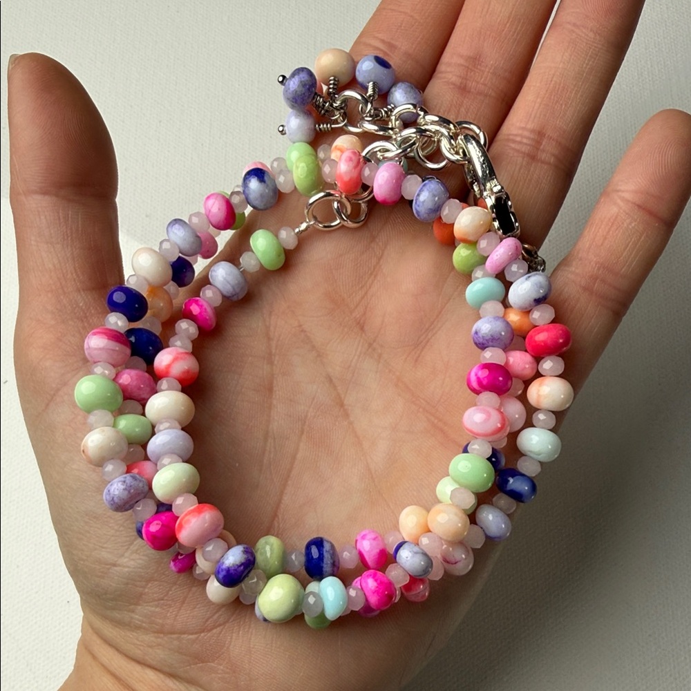 Colorful Mookaite Beaded Necklace / bracelet - Picture 7 of 10
